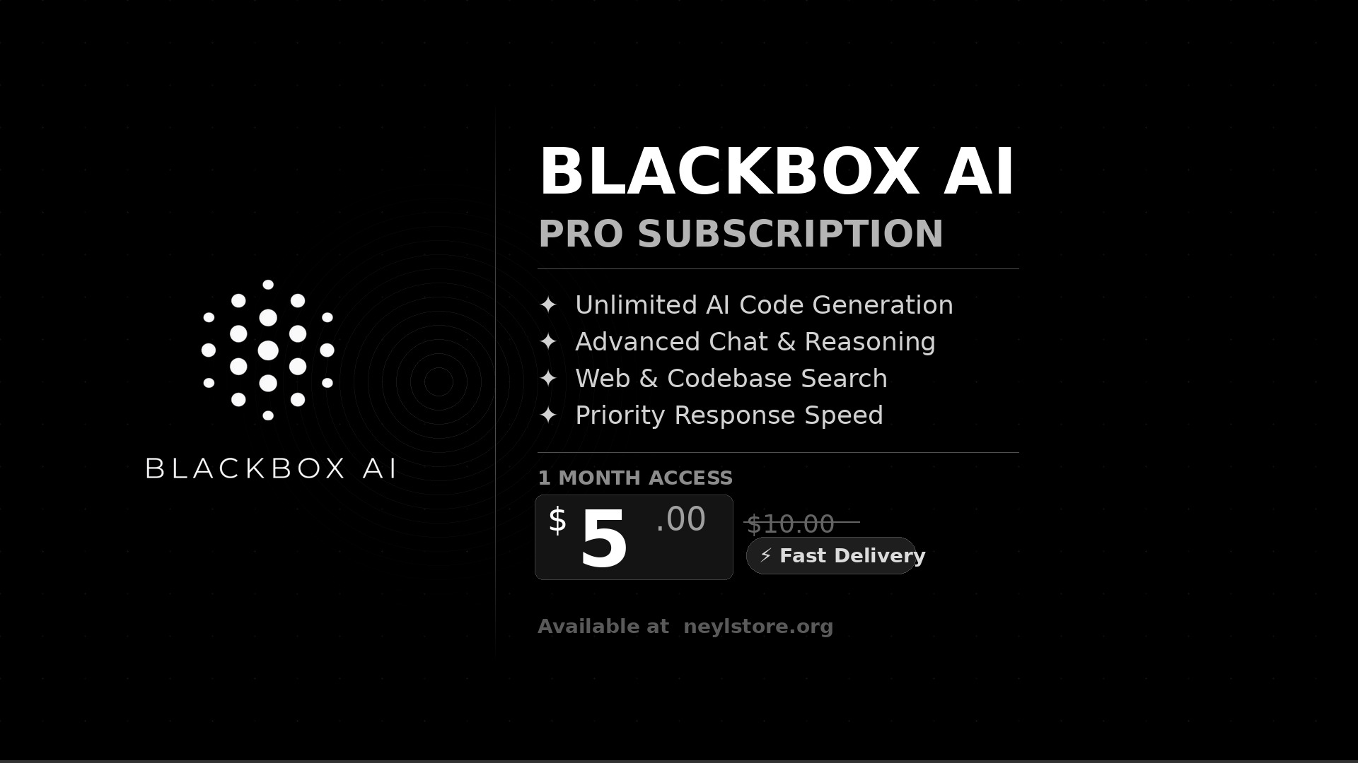 Blackbox AI Pro · 1 Month