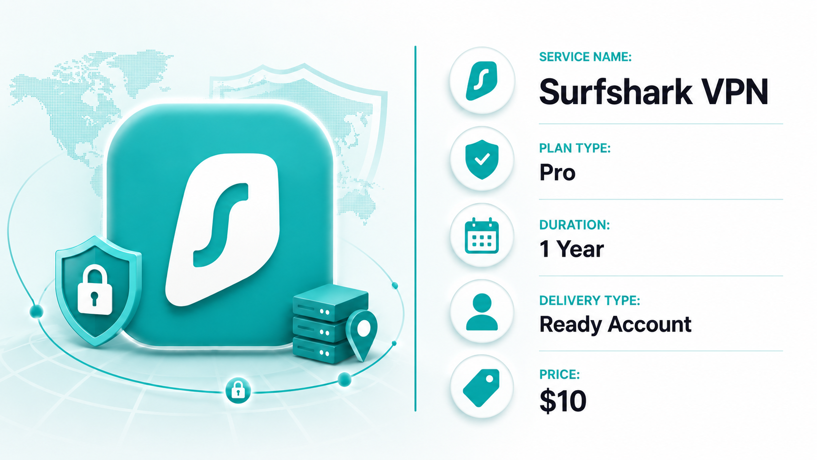 Surfshark VPN · 1 Year (Ready Account)
