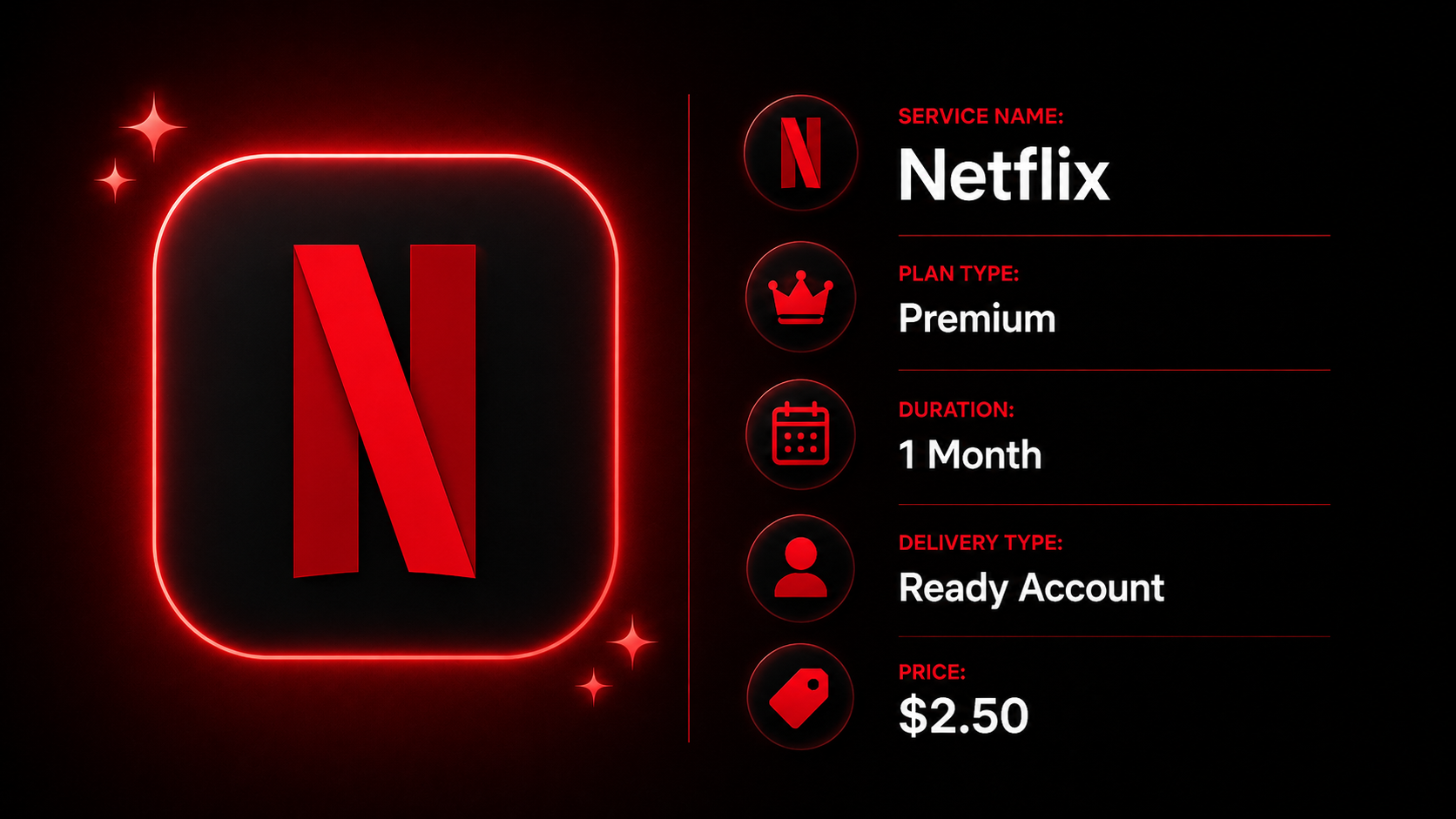 Netflix Premium · 1 Month (Ready Account)