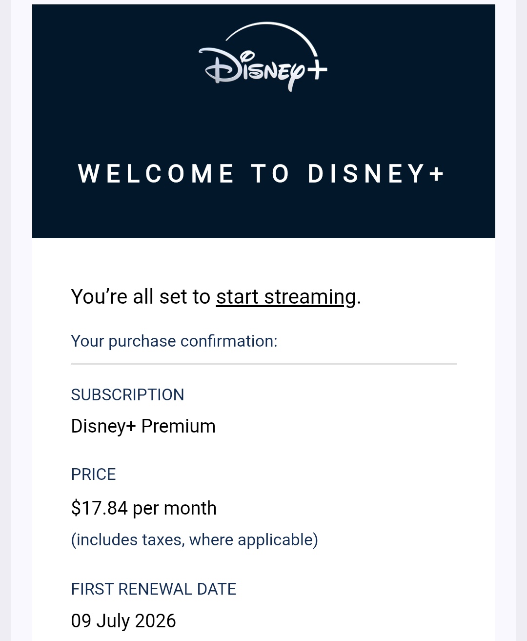 Disney+ 1 Month