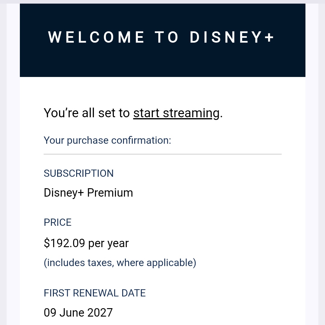 Disney+ 1 Year {change to your own account)