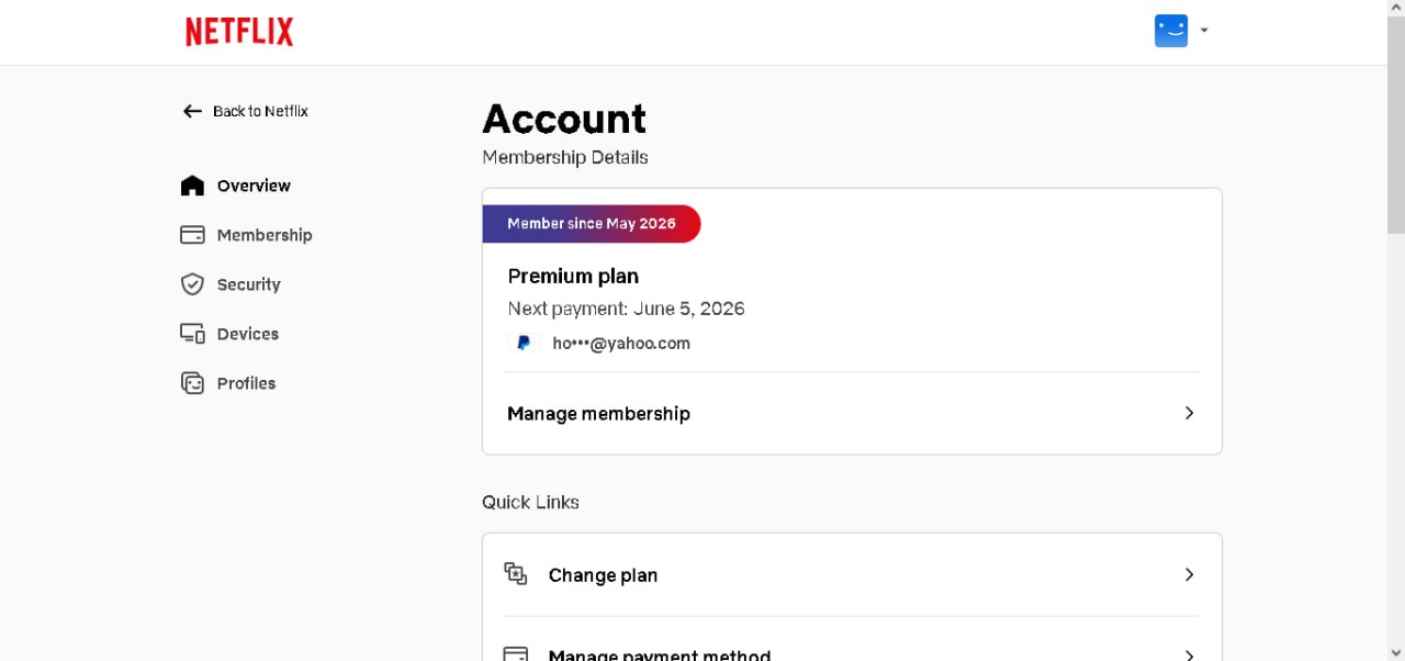Netflix USA 1 Month (Premium Plan)