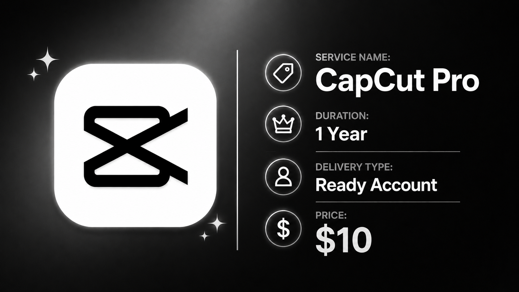 Capcut Pro · 1 Year (Ready Account)