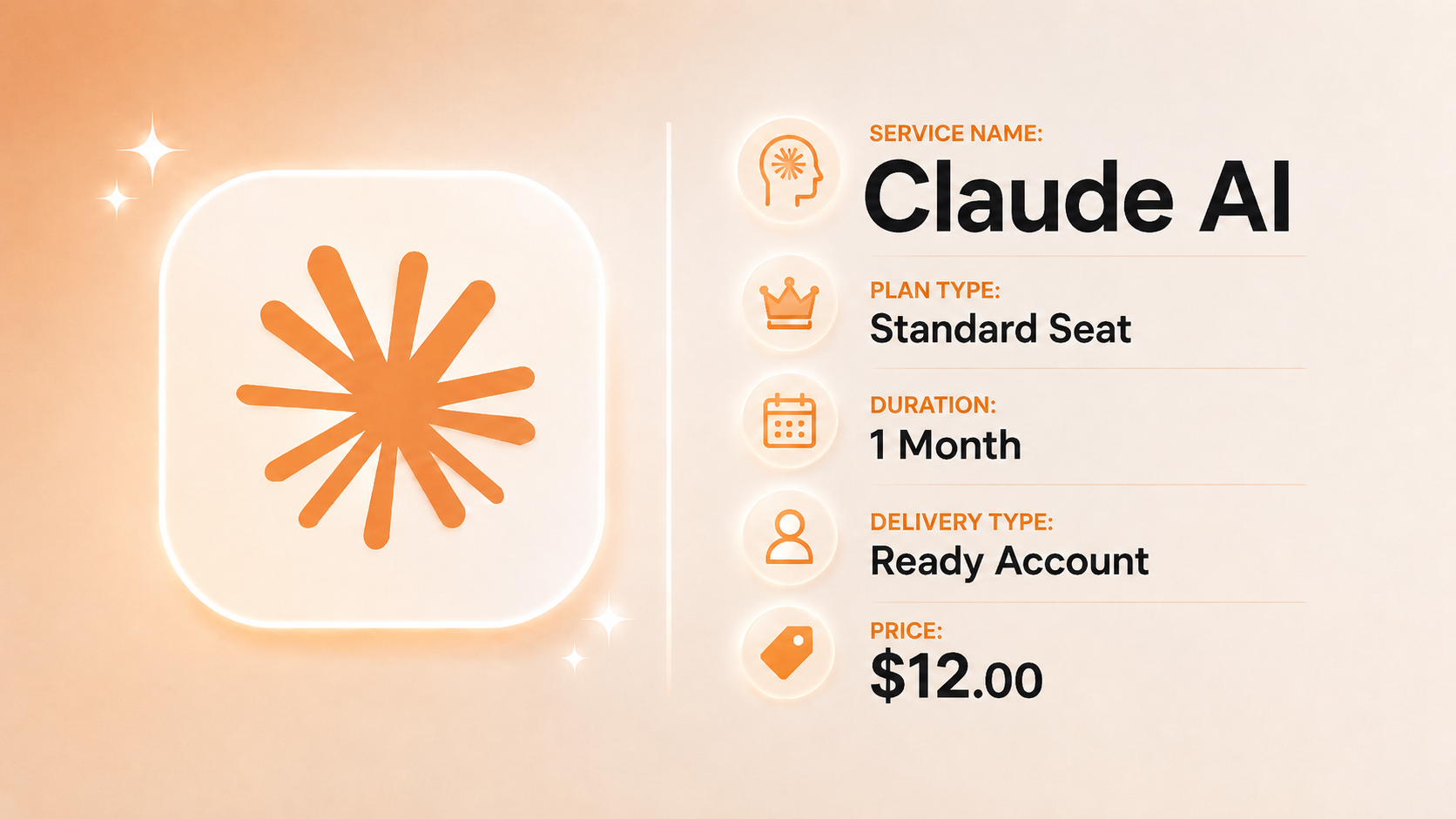 Claude Standard Seat · 1 Month (Ready Account)
