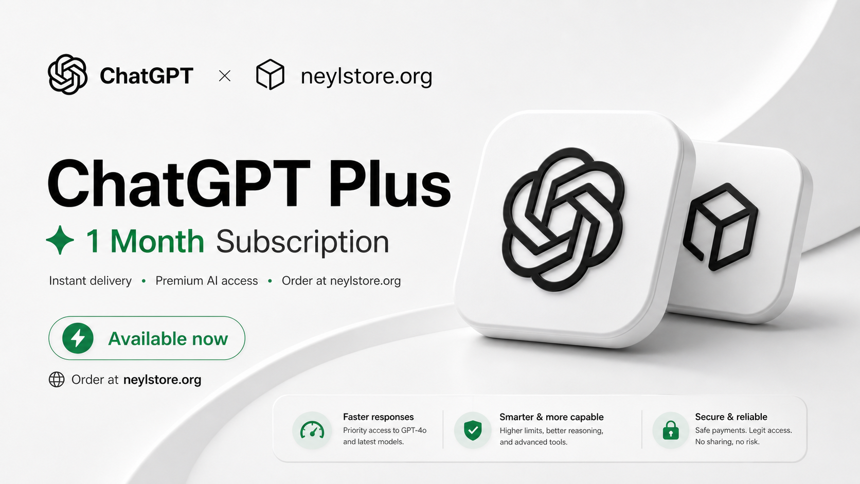 ChatGPT Plus · 1 Месяц (Готовый Аккаунт)